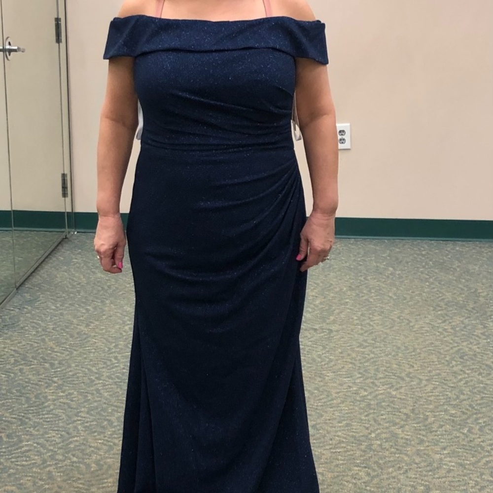 MOG dress. Size 14 bridal. 10 regular. Navy with sparkle. Beautiful dress